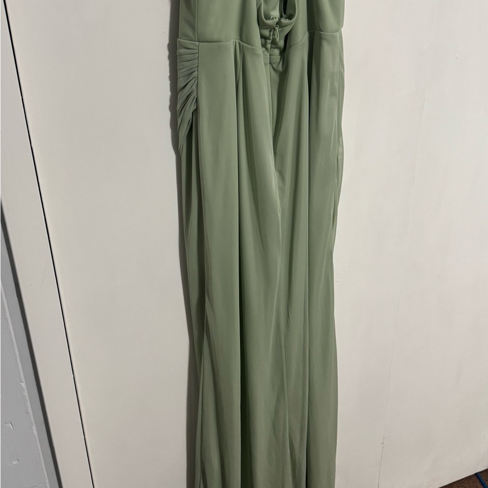 Azazie Dusty Sage Bridesmaid Dress - Picture 8 of 9